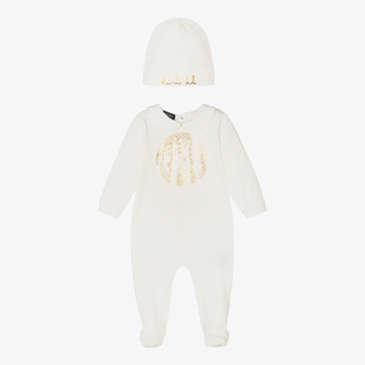 Versace White Logo Babygrow Gift Set