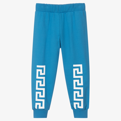 Versace Babies' Boys Blue & White Logo Joggers