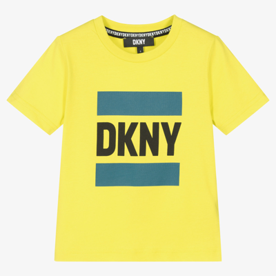 Dkny Kids' Boys Yellow Logo T-shirt