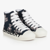 BURBERRY NAVY BLUE LOGO TRAINERS