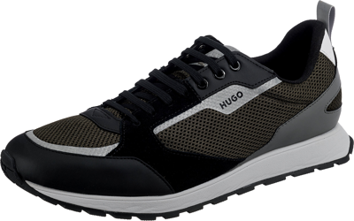 Pre-owned Hugo Boss Neu Hugo Icelin_runn_mepu Sneakers Low 22410604 Für Herren Schwarz