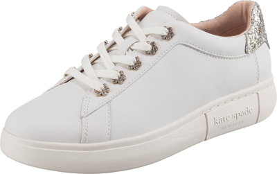 Pre-owned Kate Spade Neu  Lift Starlet Sneakers Low 23213097 Für Damen Weiss-kombi