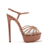 Casadei Flora C+c 160mm Sandals In Light Peach And Sandstone