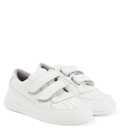 Acne Studios Kids' Leather Trainers In White