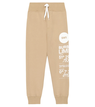 Burberry Horseferry Cotton Sweatpants In Archive Beige