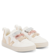 VEJA V-10 LEATHER AND SUEDE SNEAKERS