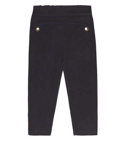 Chloé Baby Cotton-blend Pants In Blue
