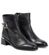 JIMMY CHOO CLARICE LEATHER ANKLE BOOTS