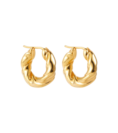 Loewe Nappa Small Sterling Silver Earrings In Gold