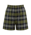 BURBERRY CHECKED COTTON SHORTS