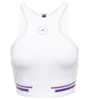 Adidas By Stella Mccartney Truepace Running Crop Top In White