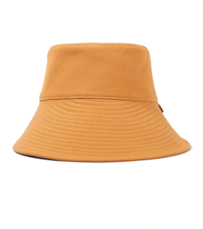 Chloé Recycled Cotton-canvas Bucket Hat In Brown