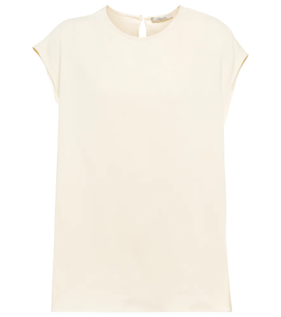 Asceno Dasha Crêpe Top In Papyrus