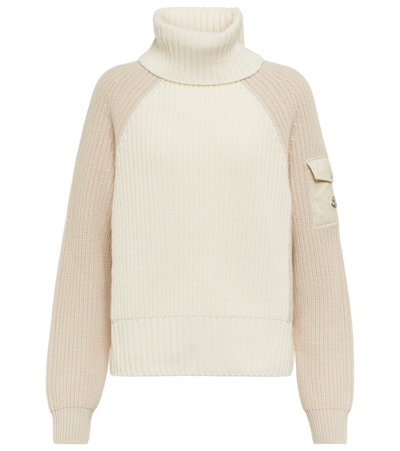 Moncler Women's Mainline Wool & Cashmere Turtleneck Sweater In Beige