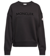 MONCLER LOGO COTTON-BLEND JERSEY SWEATSHIRT