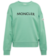 Moncler Logo Cotton-blend Jersey Sweatshirt In Green