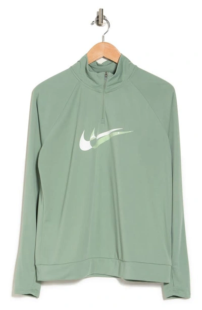 Nike Dri-fit Swoosh Run Midlayer Pullover In 357 Jade Smk/seafm/rflctv/wht