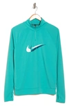 Nike Dri-fit Swoosh Run Midlayer Pullover In Teal/ Marina/ Silver/ White