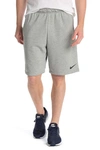 Nike Dri-fit Fleece Shorts In D Gr H/black
