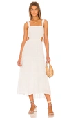 MINKPINK WHITEWASH TIE MIDI DRESS