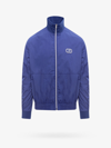 Valentino Blue Nylon Sweatshirt With Signature Vlogo In Blue