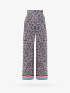 Ferragamo Logo-print Palazzo Pants In Blue