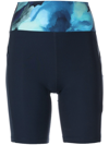 Marchesa Abstract-pattern Cycling-shorts In Blau