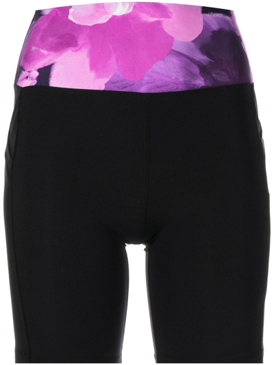 Marchesa Abstract-pattern Cycling-shorts In Schwarz