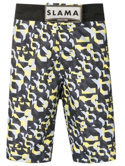 Amir Slama Geometric-print Bermuda Shorts In Multicolour