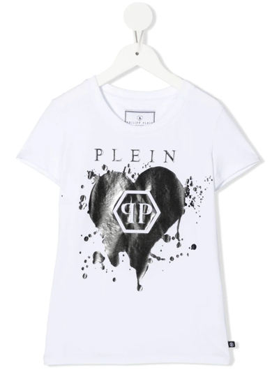 Philipp Plein Junior Graphic-print Cotton T-shirt In White