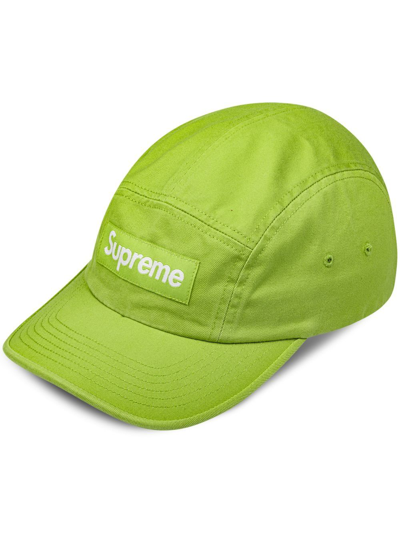 Supreme Washed Chino Twill Camp Cap In Grün