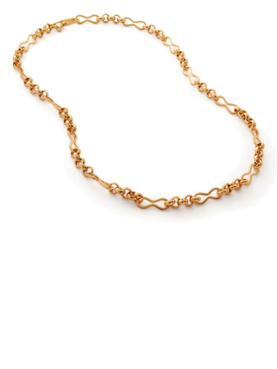 Monica Vinader Heritage Link Adjustable Necklace In Gold
