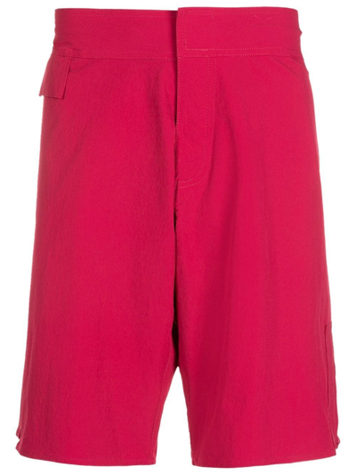 Amir Slama Knee-length Swim Shorts In Red