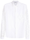 AMIR SLAMA CROCHET-DETAIL LONG-SLEEVED SHIRT