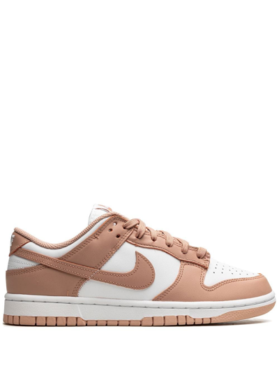 Nike Dunk Low Trainers In White/rose Whisper