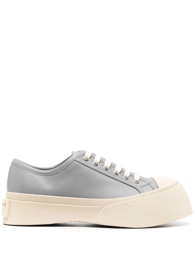 Marni Low-top Lace-up Sneakers In Grey