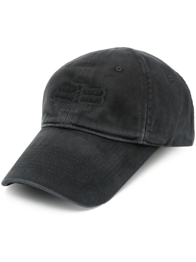 Balenciaga Black Bb Paris Icon Cap In Nero