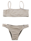 AMIR SLAMA SPOT-PRINT TEXTURED BIKINI SET