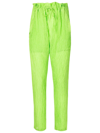 AMIR SLAMA CRINKLE-EFFECT SILK TROUSERS