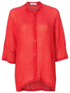 AMIR SLAMA CRINCKLED-FINISH SILK SHIRT