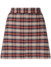 See By Chloé Checked Mini Skirt Multicolor Size 2 39% Cotton, 27% Polyester, 17% Polyacrylic, 10% Wool, 7% Synthe In Rot