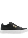 MOSCHINO LEATHER LOW-TOP SNEAKERS
