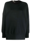 Stella Mccartney Chain-link Cotton Sweatshirt In Black