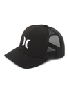 Hurley Del Mar Trucker Baseball Cap In Black/white