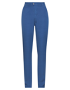 Cycle Woman Pants Blue Size 31 Viscose In Blue