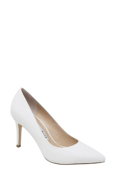 Charles David Vibe Pointed Toe Pump In White Leather