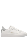 Golden Goose Purestar Sneakers With Micro-glitter Heel Tab In Silver