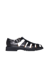 Church's Caged Leather Sandals In Black