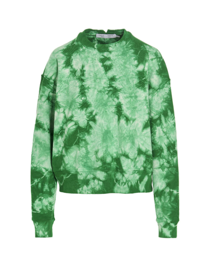 Proenza Schouler White Label Tie-dyed Cotton-jersey Sweatshirt In Verde