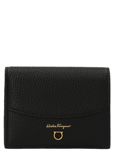 Ferragamo Travel Wallet In Black